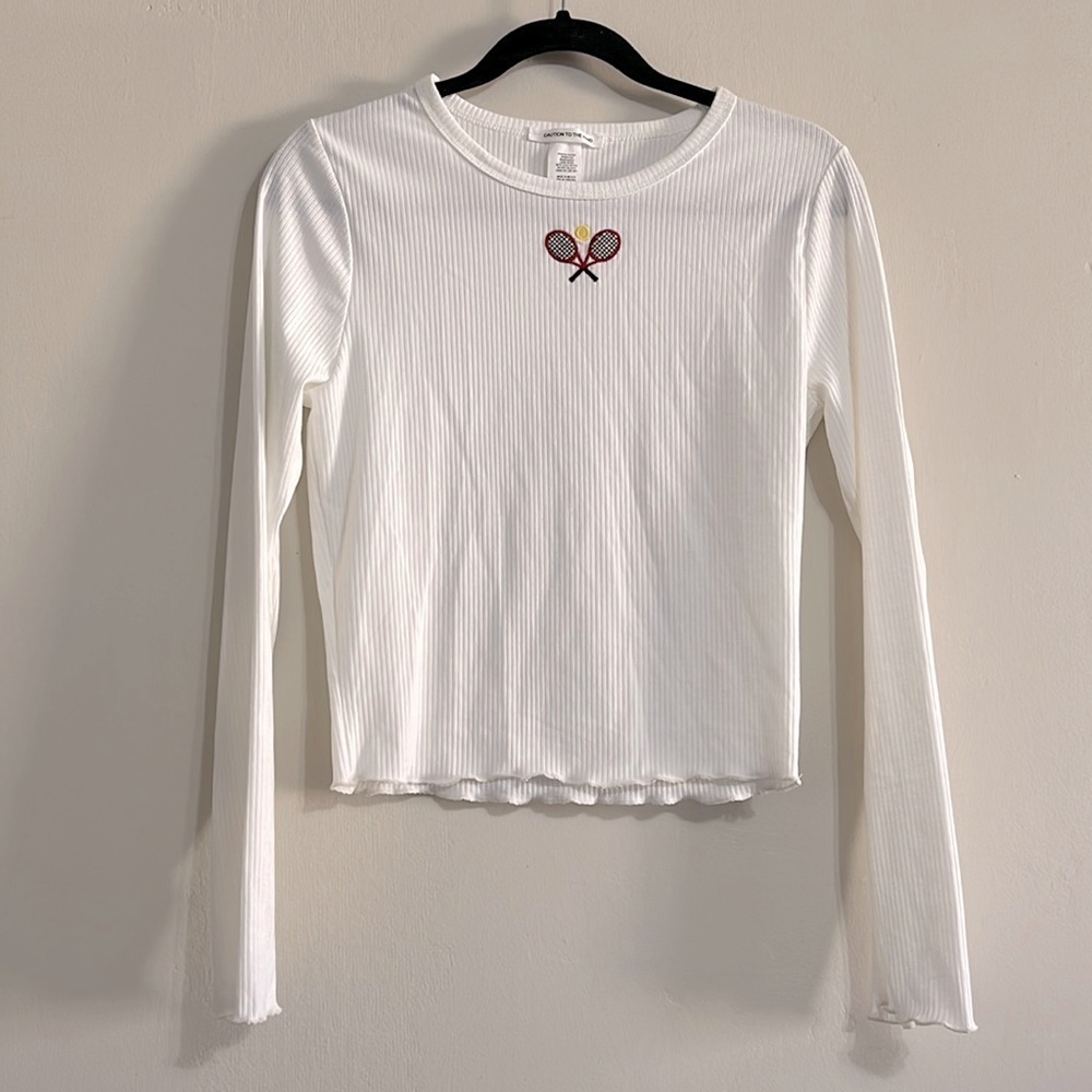 Caution to the Wind NWOT Tennis Crop Shirt